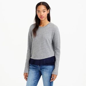 J. Crew Ruffle Hem Sweatshirt